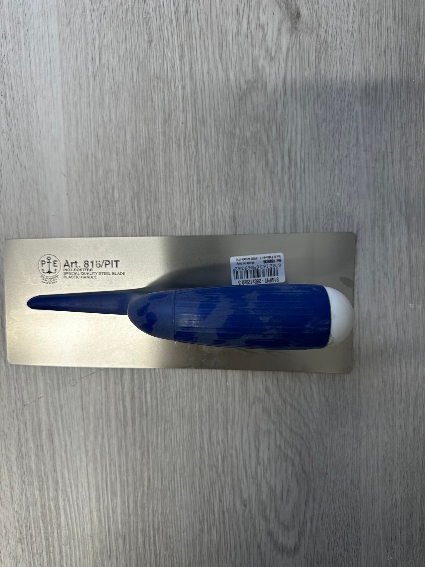 Ultra flexible 3mm inox stainless steel Venetian Plaster basecoat trowel - 5 Star Finishes Ltd