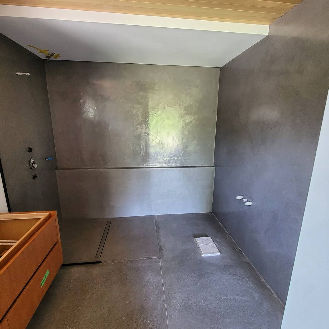 Microcement Wall and Shower - 5 Star Finishes Ltd